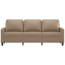 3-osobowa sofa, cappuccino, 180 cm, sztuczna skóra