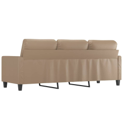 3-osobowa sofa, cappuccino, 180 cm, sztuczna skóra