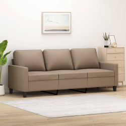 3-osobowa sofa, cappuccino, 180 cm, sztuczna skóra