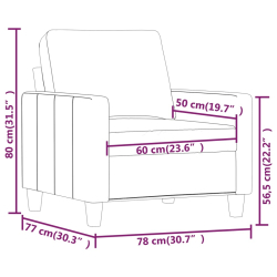 Fotel, czarny, 60 cm, obity sztuczną skórą