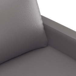 3-osobowa sofa, szara, 180 cm, sztuczna skóra
