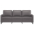3-osobowa sofa, szara, 180 cm, sztuczna skóra