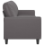 3-osobowa sofa, szara, 180 cm, sztuczna skóra
