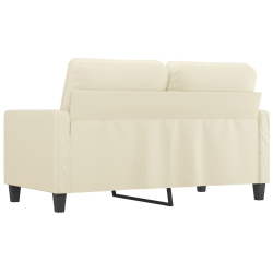 2-osobowa sofa, kremowy, 120 cm, sztuczna skóra