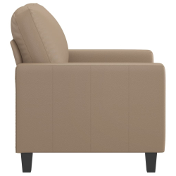 Fotel, kolor cappuccino, 60 cm, obity sztuczną skórą