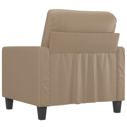 Fotel, kolor cappuccino, 60 cm, obity sztuczną skórą