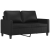4-osobowa sofa z poduszkami, czarna, sztuczna skóra