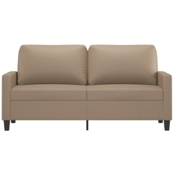 2-osobowa sofa, kolor cappuccino, 140 cm, sztuczna skóra