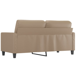 2-osobowa sofa, kolor cappuccino, 140 cm, sztuczna skóra