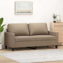 2-osobowa sofa, kolor cappuccino, 140 cm, sztuczna skóra