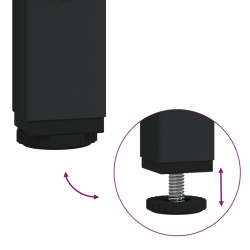 Stolik konsolowy, czarny, 180x29x76,5 cm