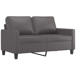 2-osobowa sofa, szary, 120 cm, sztuczna skóra