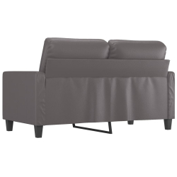 2-osobowa sofa, szary, 120 cm, sztuczna skóra