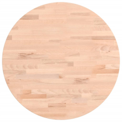 Blat do stolika, Ø50x4 cm, okrągły, lite drewno bukowe