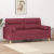 2-osobowa sofa z poduszkami, winna czerwień, 140 cm, tkanina