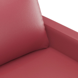 3-osobowa sofa, winna czerwień, 180 cm, sztuczna skóra