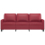3-osobowa sofa, winna czerwień, 180 cm, sztuczna skóra