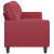 3-osobowa sofa, winna czerwień, 180 cm, sztuczna skóra
