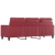 3-osobowa sofa, winna czerwień, 180 cm, sztuczna skóra