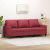 3-osobowa sofa, winna czerwień, 180 cm, sztuczna skóra