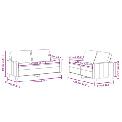 2-osobowa sofa z poduszkami, kremowa, sztuczna skóra