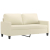 2-osobowa sofa z poduszkami, kremowa, sztuczna skóra