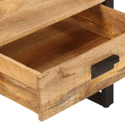 Stolik kawowy, 100x54x40 cm, lite drewno mango i żelazo