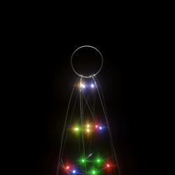 Choinka z lampek, na maszt, 200 kolorowych LED, 180 cm