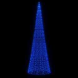 Choinka z lampek, na maszt, 1534 niebieskie LED, 500 cm