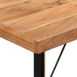 Stolik barowy, 150x70x107 cm, lite drewno akacjowe i żelazo