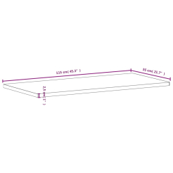 Blat do stołu roboczego, 115x55x2,5 cm, lite drewno bukowe