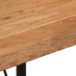 Stolik barowy, 110x55x107 cm, lite drewno akacjowe i żelazo