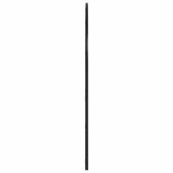 Lustro ścienne, czarne, 100x90 cm, zakończone łukiem, żelazo