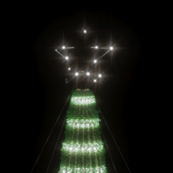 Stożkowa choinka z lampek, 275 zimnych białych LED, 180 cm