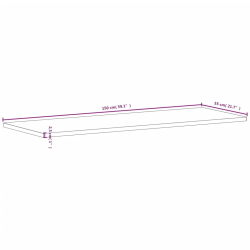 Blat do stołu roboczego, 150x55x2,5 cm, lite drewno bukowe