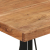 Stolik barowy, 55x55x107 cm, lite drewno akacjowe i żelazo