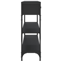 Stolik konsolowy, czarny, 100x25x75 cm