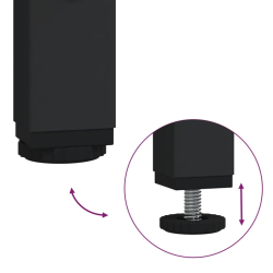 Stolik konsolowy, czarny, 75x19,5x75 cm