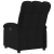 Rozkładany fotel masujący, czarny, obity tkaniną