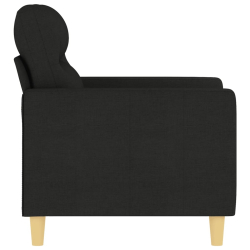 Fotel, czarny, 60 cm, obity tkaniną