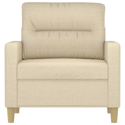 Fotel, kremowy, 60 cm, obity tkaniną