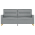 Sofa 2-osobowa, jasnoszara, 140 cm, tapicerowana tkaniną