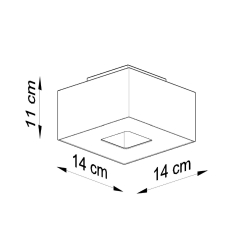 Plafon MONO 1 czarny