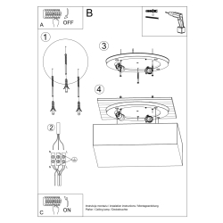 Plafon HORUS 35 szary