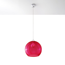 Lampa wisząca BALL czerwona