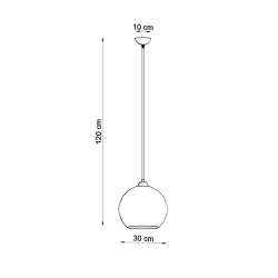 Lampa wisząca BALL biała