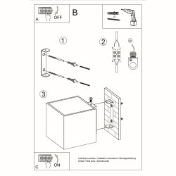 Kinkiet QUAD beton