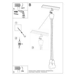 Lampa wisząca DIEGO 3 czarna