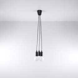 Lampa wisząca DIEGO 3 czarna