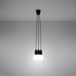 Lampa wisząca DIEGO 3 czarna
